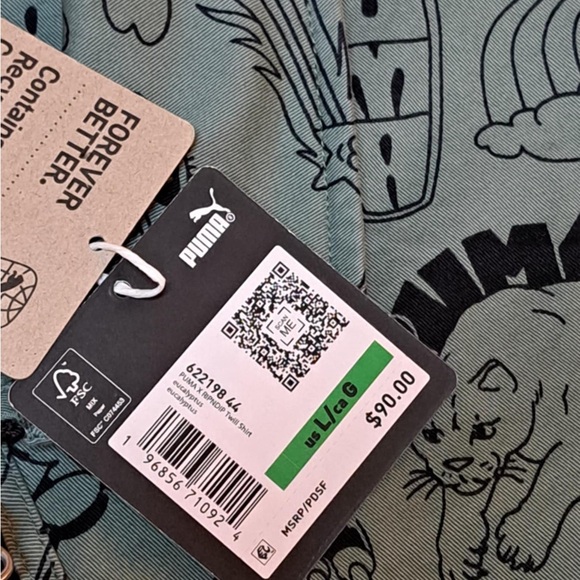 PUMA X RIPNDIP AOP Twill Jacket (Eucalyptus) - Men's size LARGE - Picture 8 of 12